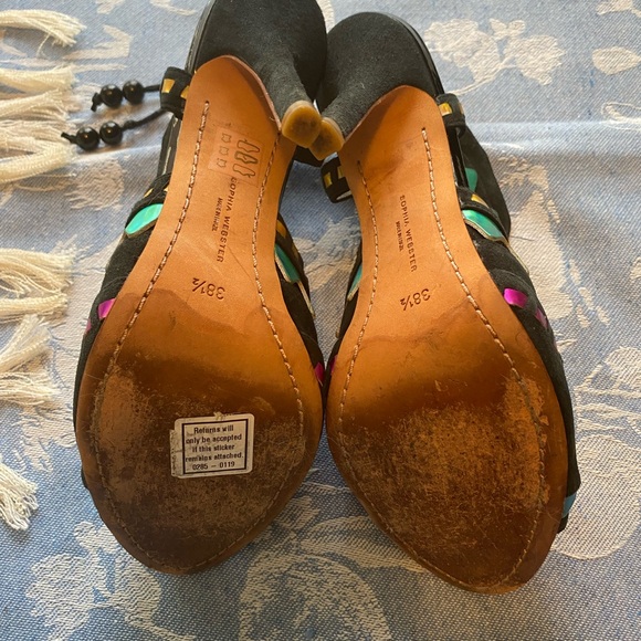 Sophia Webster Black and Blue Stiletto Heels - Picture 10 of 10